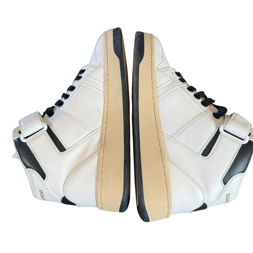 Saint Laurent  Lax Mid-top Leather Lace Up  Sneakers Trainers EU 38 US 8 - Picture 8 of 14